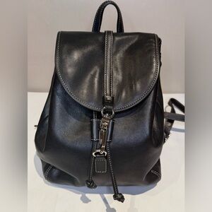 Coach Legacy Studio Backpack Black Glove Tanned Leather Y2K Vintage EUC